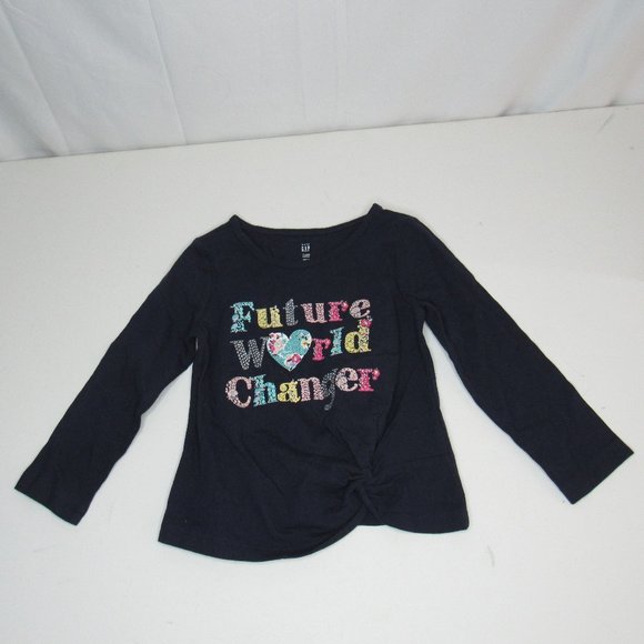 2 Baby GAP Toddler Twist Front Graphic Shirts Top - Picture 6 of 9